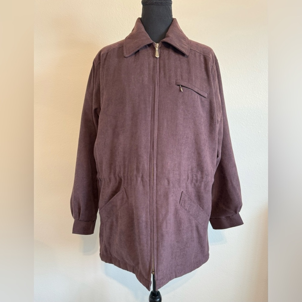 Men’s London‎ Fog Brown Zip Up Jacket/ Coat Size Medium